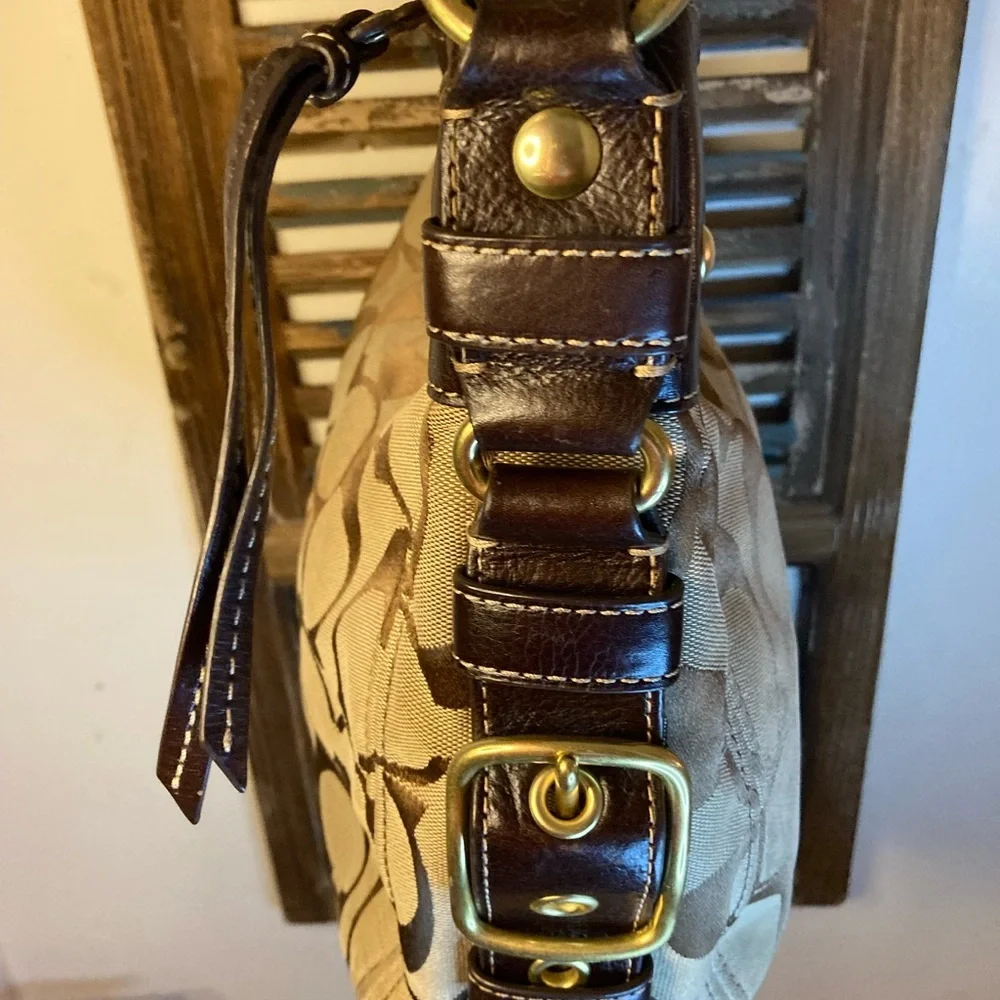 COACH ZOE F12674 signature SHOULDERBAG SATCHEL TOTE - Picture 3 of 11